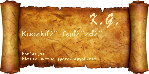 Kuczkó Győző névjegykártya