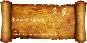 Kuczkó Győző névjegykártya